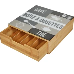 Gifi Tiroir toutes dosettes gris blanc et naturel