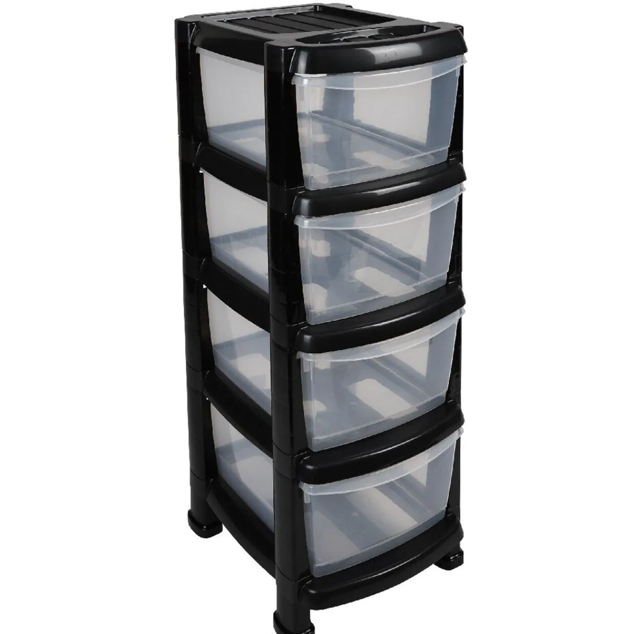 Gifi Rangement|Tour de rangement 4 tiroirs A4 noir