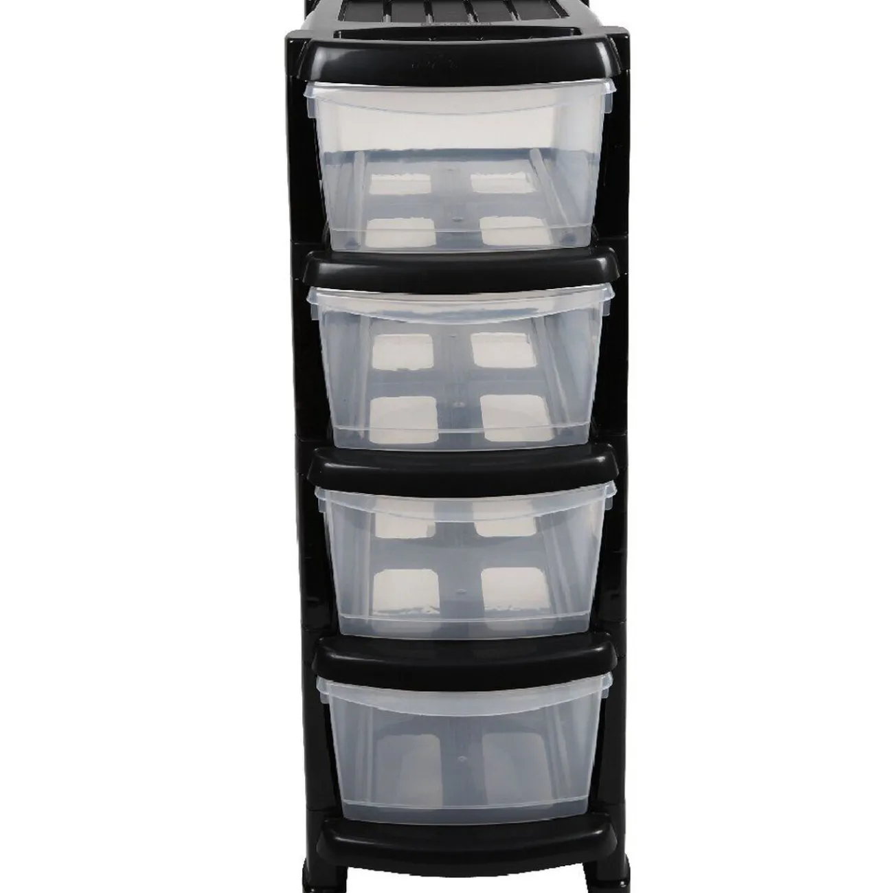 Gifi Rangement|Tour de rangement 4 tiroirs A4 noir