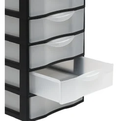 Gifi Rangement|Tour de rangement 8 tiroirs A4 noir