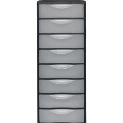 Gifi Rangement|Tour de rangement 8 tiroirs A4 noir