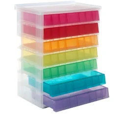 Gifi Rangement|Tour de rangement 7 tiroirs multicolores