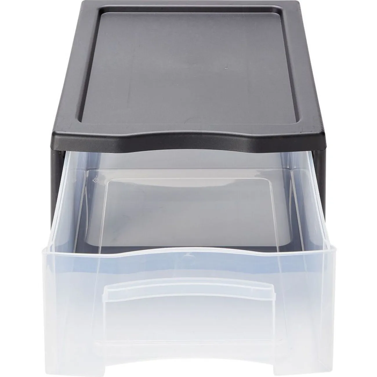 Gifi Rangement|Tour de rangement 1 tiroir format A4 transparent et noir