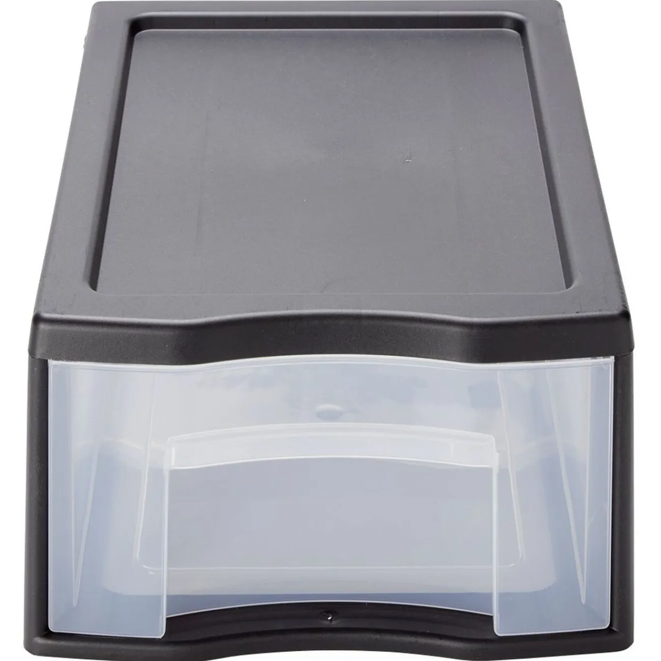 Gifi Rangement|Tour de rangement 1 tiroir format A4 transparent et noir