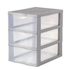 Gifi Rangement|Tour de rangement A5 plastique gris