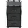 Gifi Rangement|Tour de rangement pliable 3 tiroirs noir