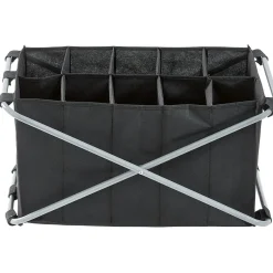 Gifi Rangement|Tour de rangement pliable 10 compartiments noir