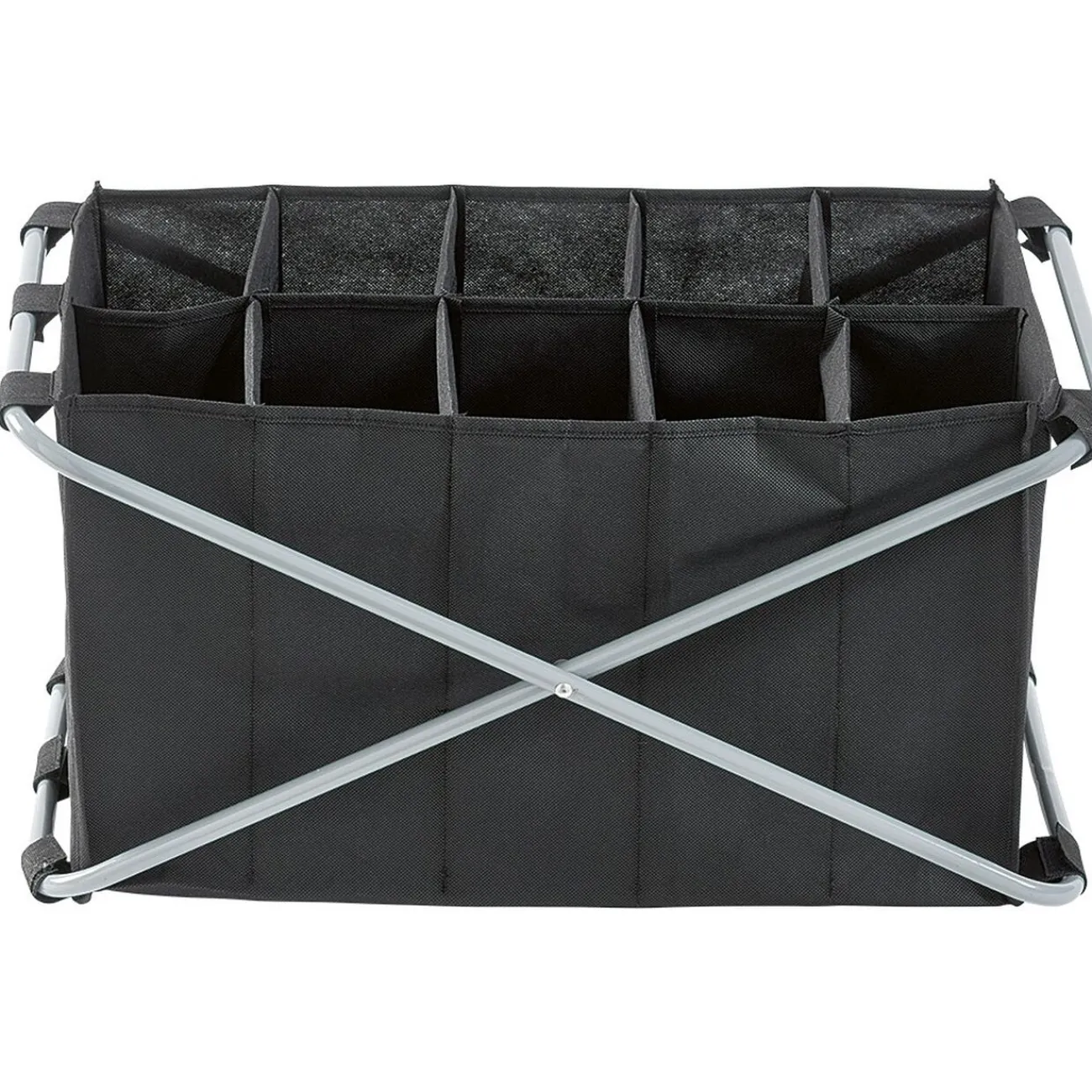Gifi Rangement|Tour de rangement pliable 10 compartiments noir