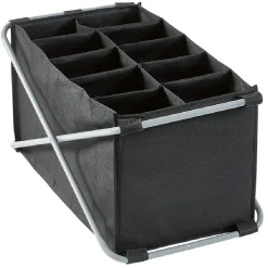 Gifi Rangement|Tour de rangement pliable 10 compartiments noir