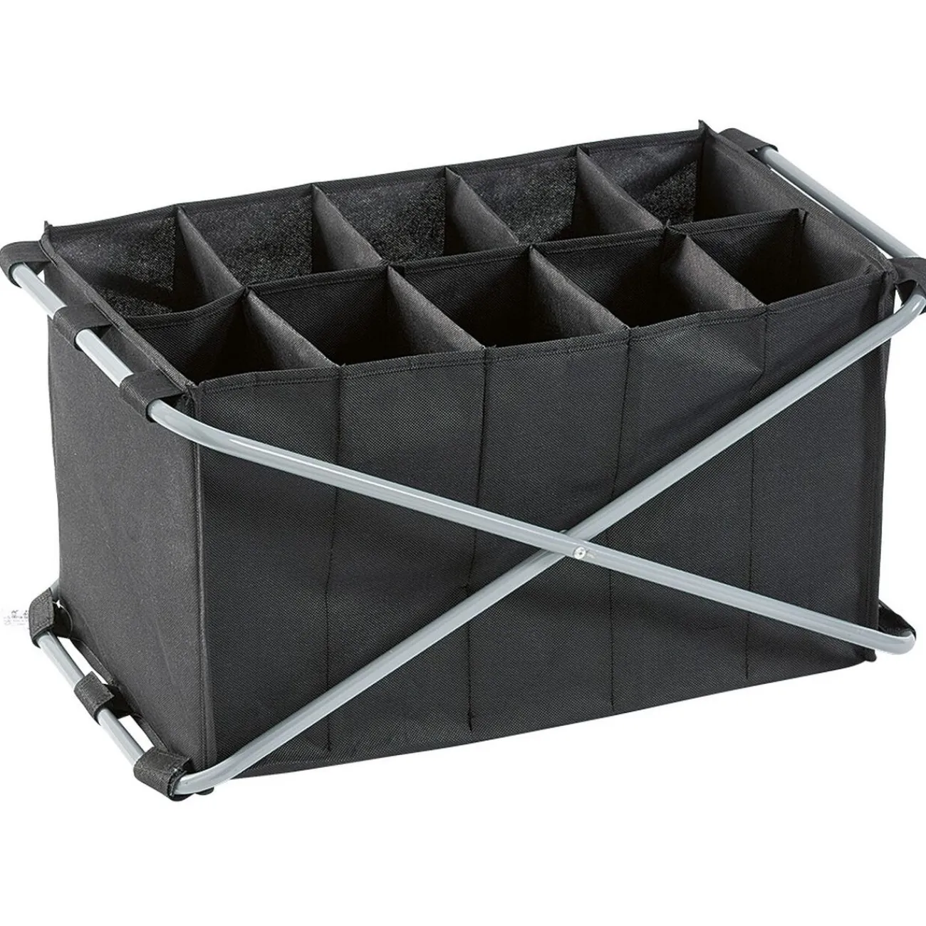 Gifi Rangement|Tour de rangement pliable 10 compartiments noir