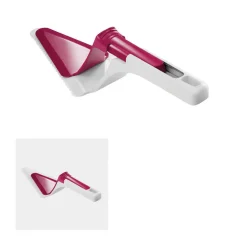 Gifi Tranche pelle à tarte Metaltex avec poussoir blanc et rouge