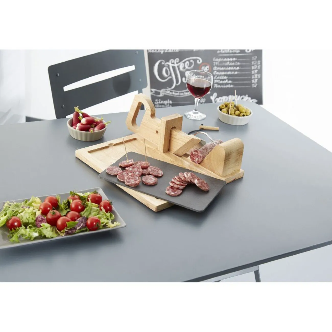 Gifi Trancheuse saucisson bois