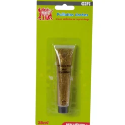 Gifi Beauté^Tube de paillettes dorées