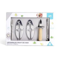 Gifi Ustensile pour fruit de mer 11 pièces