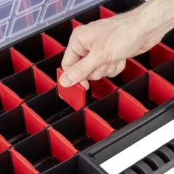 Gifi Rangement|Valisette double de bricolage à compartiments