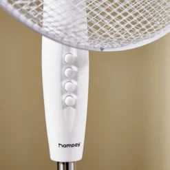 Gifi Ventilateur^Ventilateur sur pied - 3 vitesses - 50W - blanc