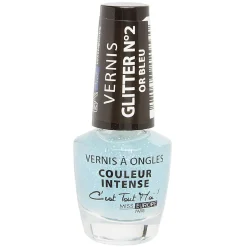 Gifi Beauté^Vernis à ongles glitter doré bleu n°02