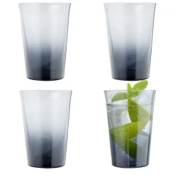 Gifi Verre à eau fumé noir 29cl x4