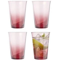Gifi Verre à eau fumé rouge 29cl x4