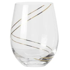 Gifi Verre à eau transparent liseré doré x4