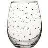 Gifi Verre à eau transparent motif pois