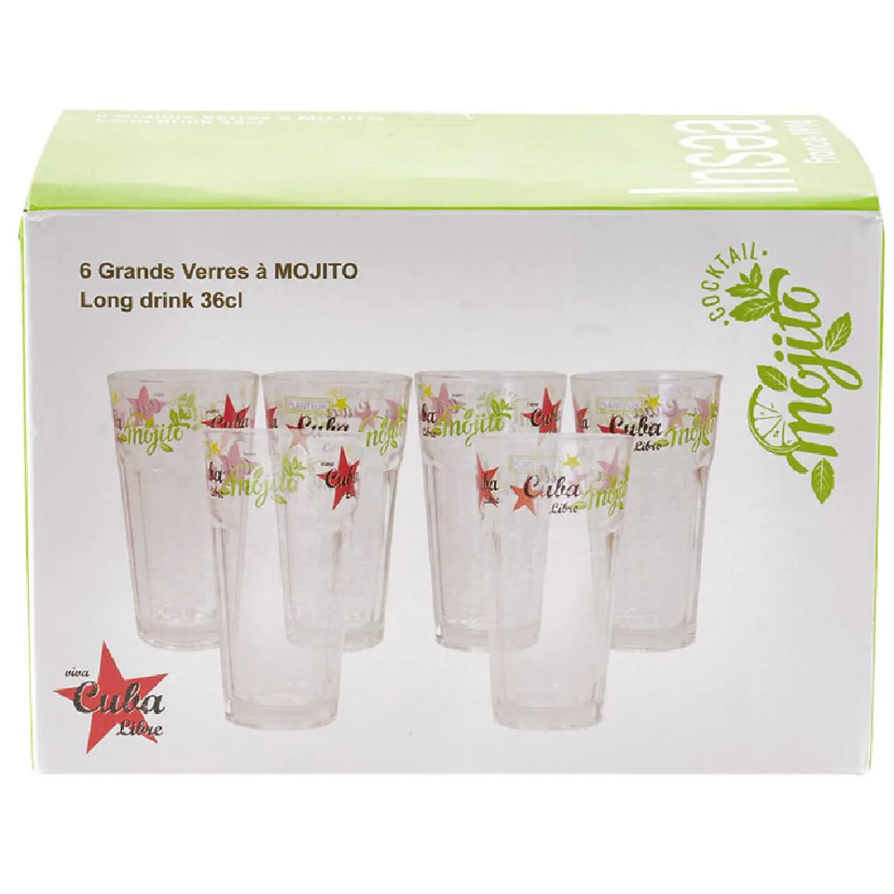 Gifi Verre à mojito long drink 36 cl x6