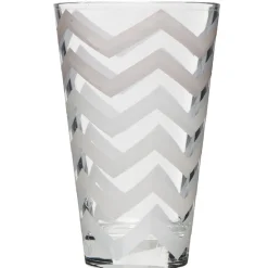 Gifi Verre à orangeade design géométrique chevron blanc