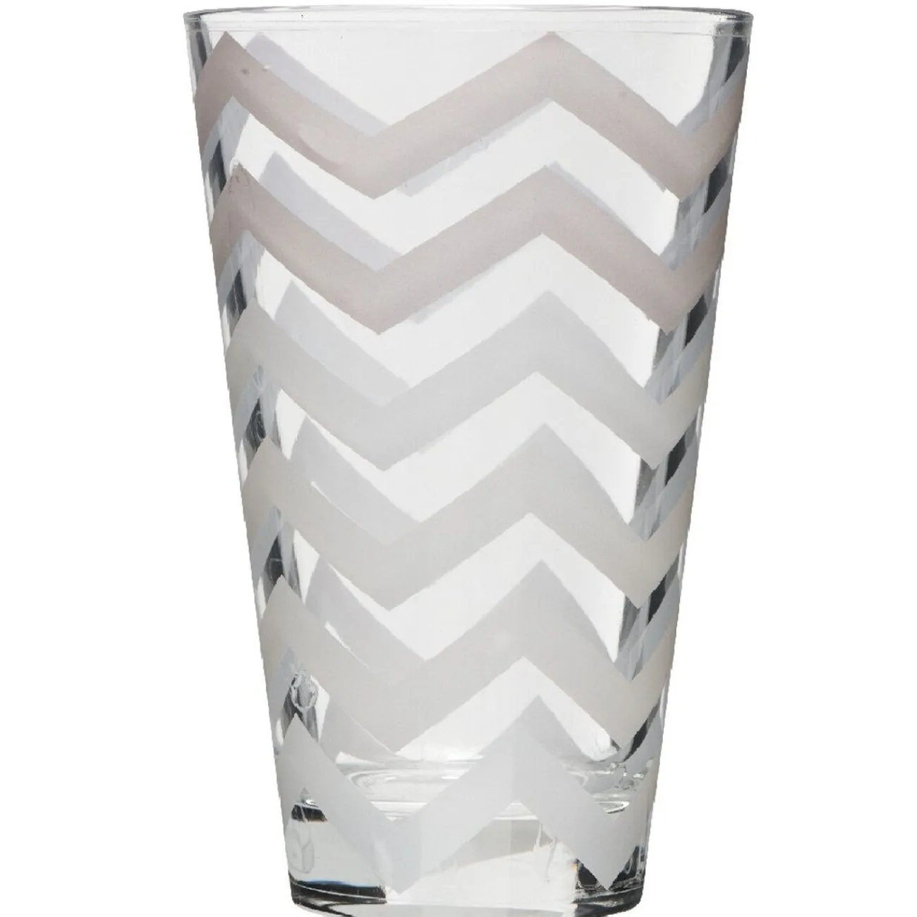 Gifi Verre à orangeade design géométrique chevron blanc