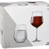 Gifi Verre à pied 47 cl x4 avec gobelet en verre 40 cl x4