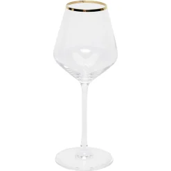 Gifi Verre à pied avec liseré doré 38 cl x4