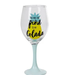Gifi Verre à pied motif ananas