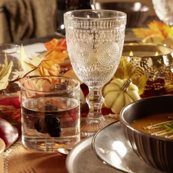 Gifi Verre à pied motif baroque 310ml H17cm