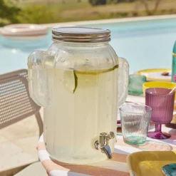 Gifi Verre à pied strié 300ml plastique Ø8xH12,5cm- 3 coloris