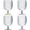 Gifi Verre à vin en plastique réutilisable x4