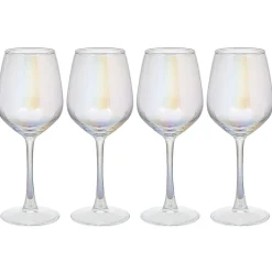 Gifi Verre à vin transparent irisé x4