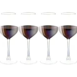Gifi Verre à vin transparent irisé x4