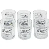 Gifi Verre bas en verre transparent design Bistrot x6