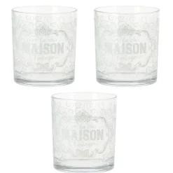 Gifi Verre bas la maison vintage x 3