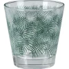 Gifi Verre bas style tropical motif feuillage 25cl x3