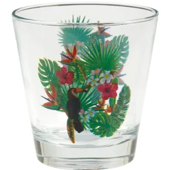 Gifi Verre bas style tropical motif toucan 25cl