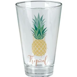 Gifi Verre bas style tropical motif ananas 31cl