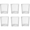 Gifi Verre bas transparent martelé 28cl x6