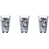 Gifi Verre conique bas motif feuillage 32,5 cl x3