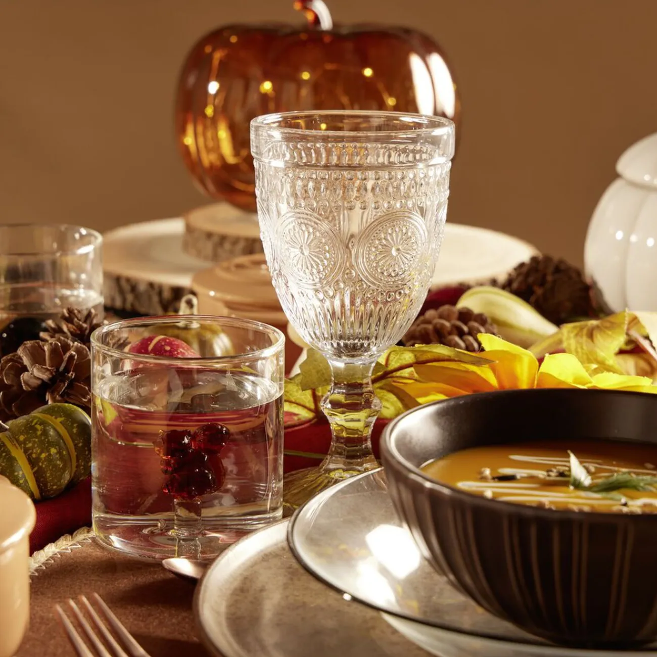 Gifi Verre décor écureuil 350ml Ø8xH8,5cm