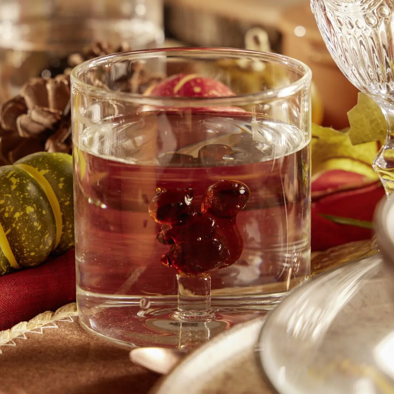 Gifi Verre décor écureuil 350ml Ø8xH8,5cm