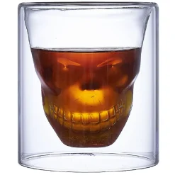 Gifi Verre double paroi Halloween tête de mort 25cl