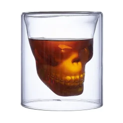 Gifi Verre double paroi Halloween tête de mort 25cl