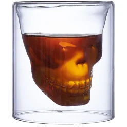 Gifi Verre double paroi Halloween tête de mort 25cl