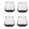 Gifi Verre gobelet transparent anthracite x4