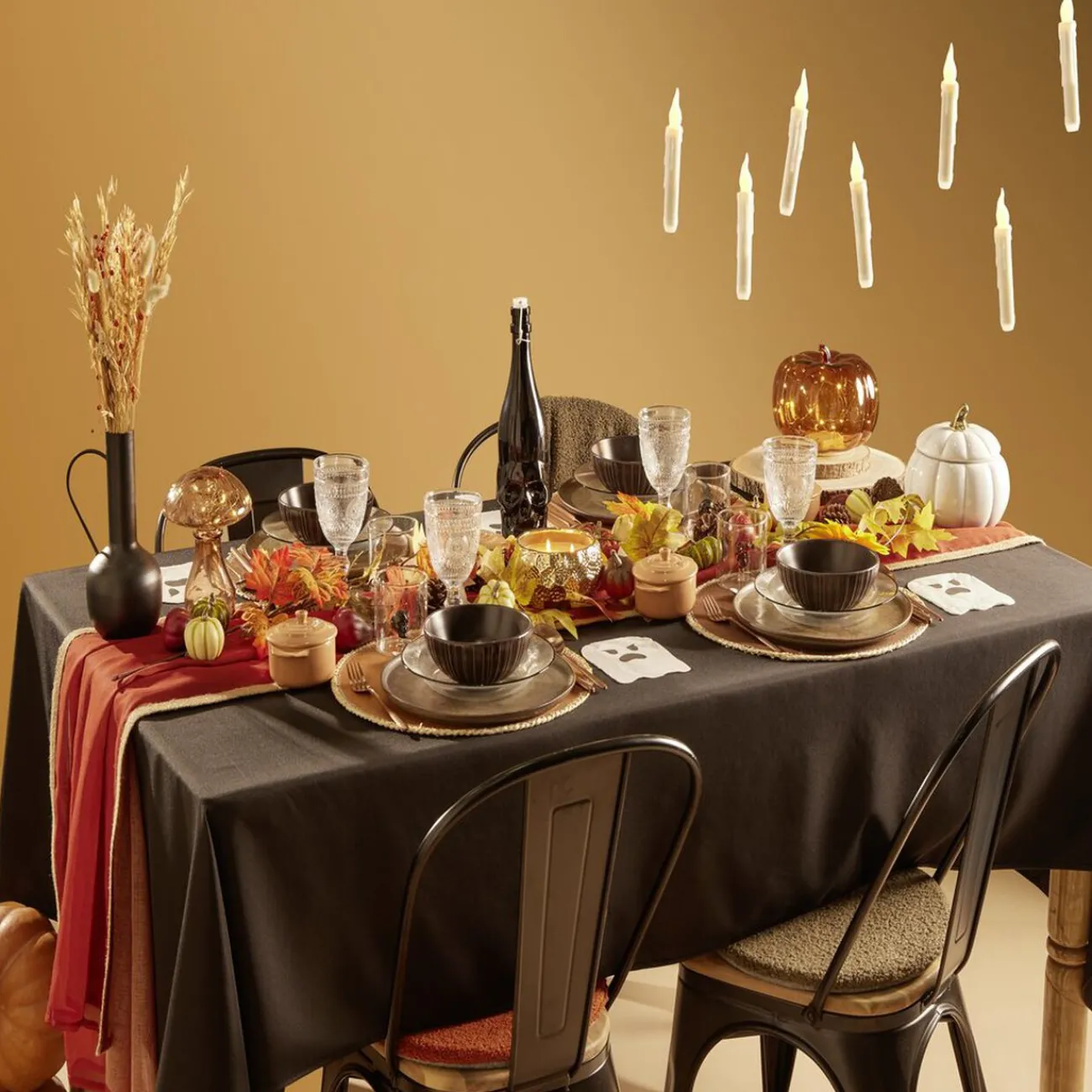 Gifi Verre Halloween transparent avec tête de mort intérieur 350ml